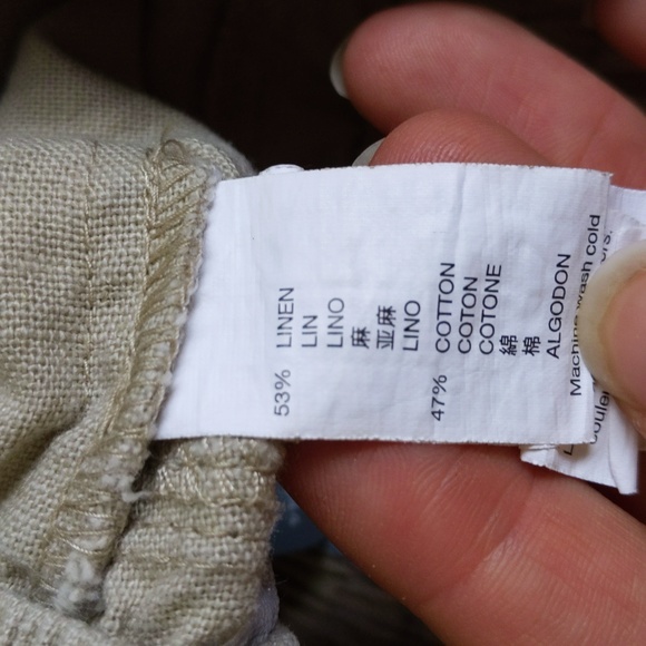 babyGap tropical chambray shirt & linen blend pants 3-6 months baby boy - Picture 8 of 11